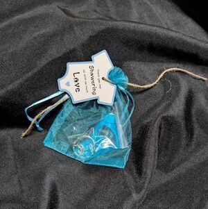 Blue (It's A Boy) Organza Gift Bag with Key Chain And Tag